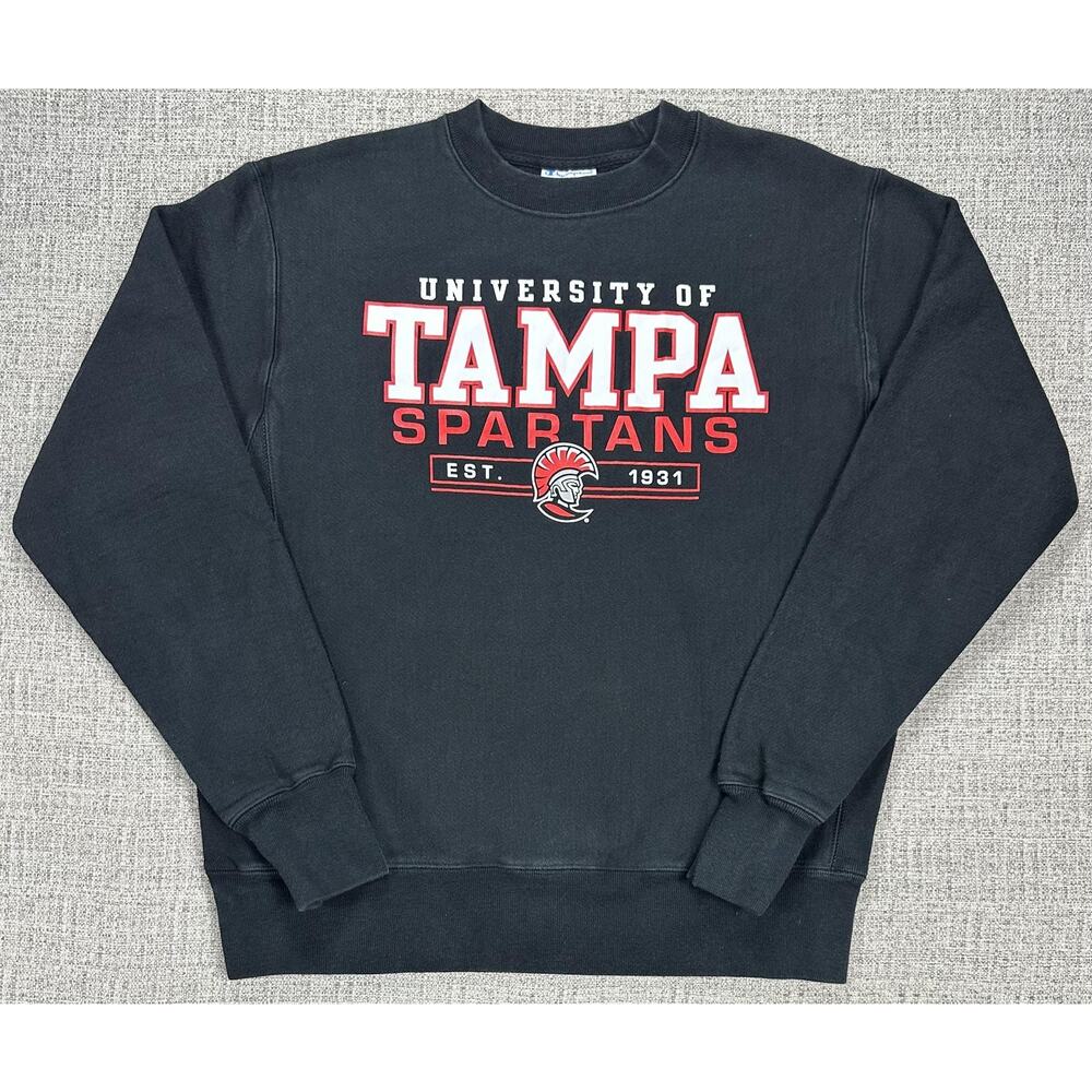 Vintage University Of Tampa Spartans Sweatshirt Sz M Champion Reverse Weave Y2K